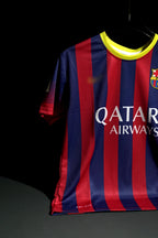 FC Barcelona | LIONEL MESSI  #10 | 2013-14 | Home Kit | Qatar Airways | Retro Design | Blue | Regular Fit