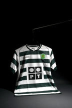 Sporting CP | CRISTIANO RONALDO #28 | 2002-03 | Home Kit | Retro Design | White & Green | Embroidered Badges | V/Cut Neck | Regular Fit