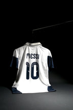 Argentina | LIONEL MESSI #10 | 2026-27 | Training Kit | Latest Design | White | Embroidered Badges | Collared Zip Regular Kit