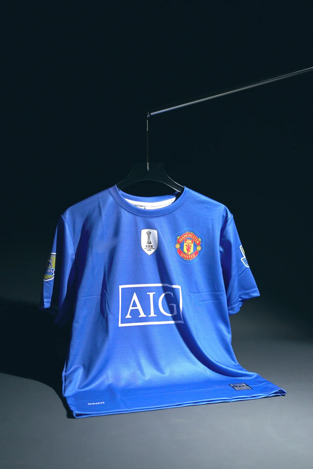 Manchester United FC | CRISTIANO RONALDO #7 | 2008-09 | Third Kit | AIG | Retro Design | Blue | Regular Fit