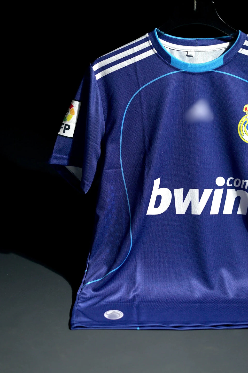 Real Madrid | SERGIO RAMOS  #4 | 2008-09 | Away Kit | bwin | Retro Design | Blue | Regular Fit
