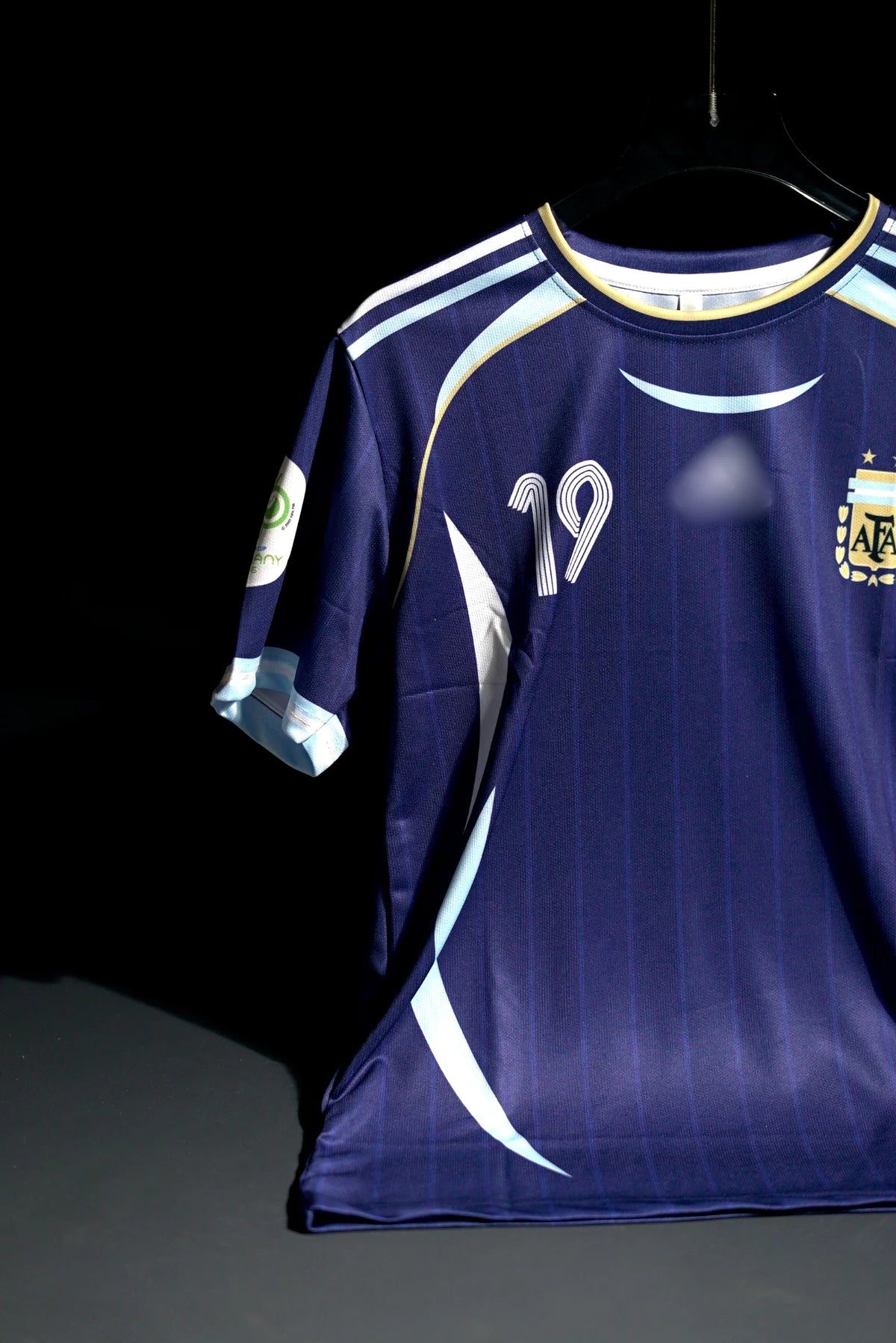 Argentina | LIONEL MESSI #19 | 2006 FIFA World Cup | Away Kit | Retro Design | Blue | Regular Fit