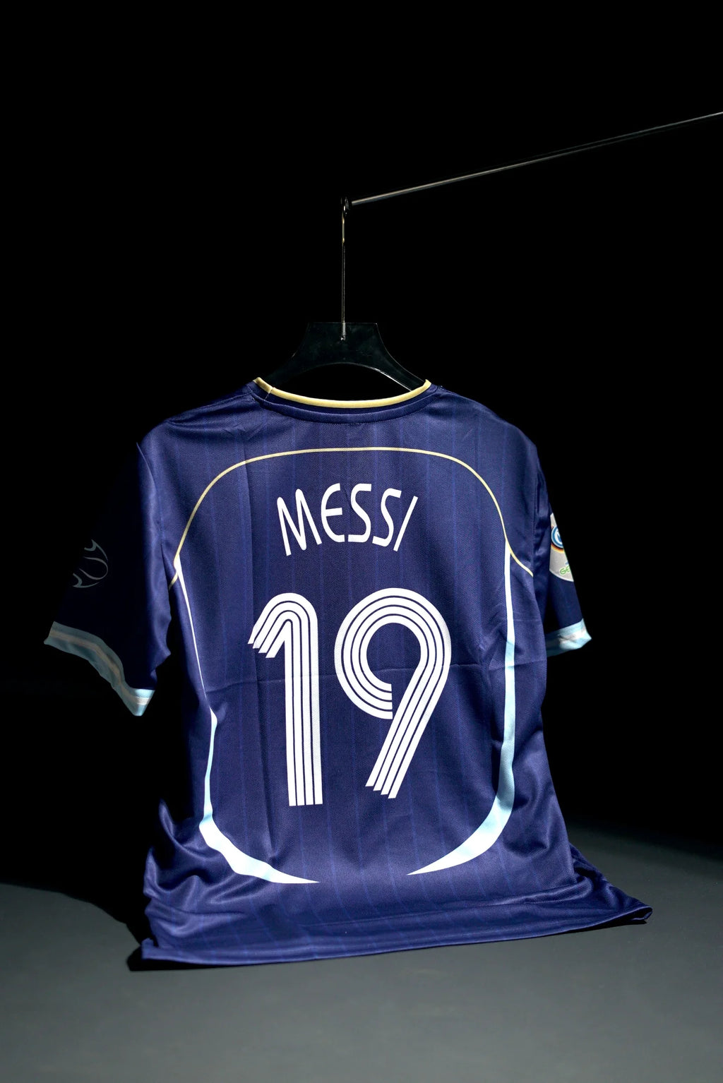 Argentina | LIONEL MESSI #19 | 2006 FIFA World Cup | Away Kit | Retro Design | Blue | Regular Fit