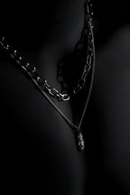 Necklace | Double Chain | Layered Chain | Feather Pendant | Men & Women | Anti-Tarnish Stainless Steel | Silver Finish | Minimalist Style | Statement Jewellery