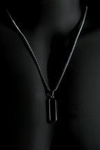Necklace | Oval Loop Pendant | Men & Women | Anti-Tarnish Stainless Steel | Silver Finish | Minimalist Style | Statement Jewellery