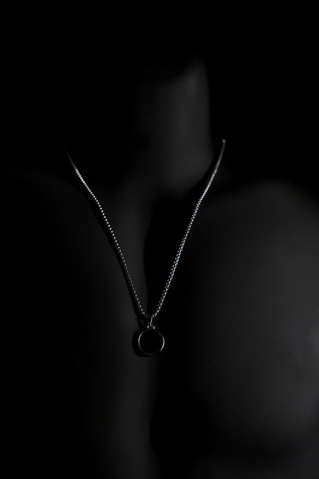 Necklace | Circular Ring Pendant | Men & Women | Anti-Tarnish Stainless Steel | Silver Finish | Minimalist Style | Statement Jewellery