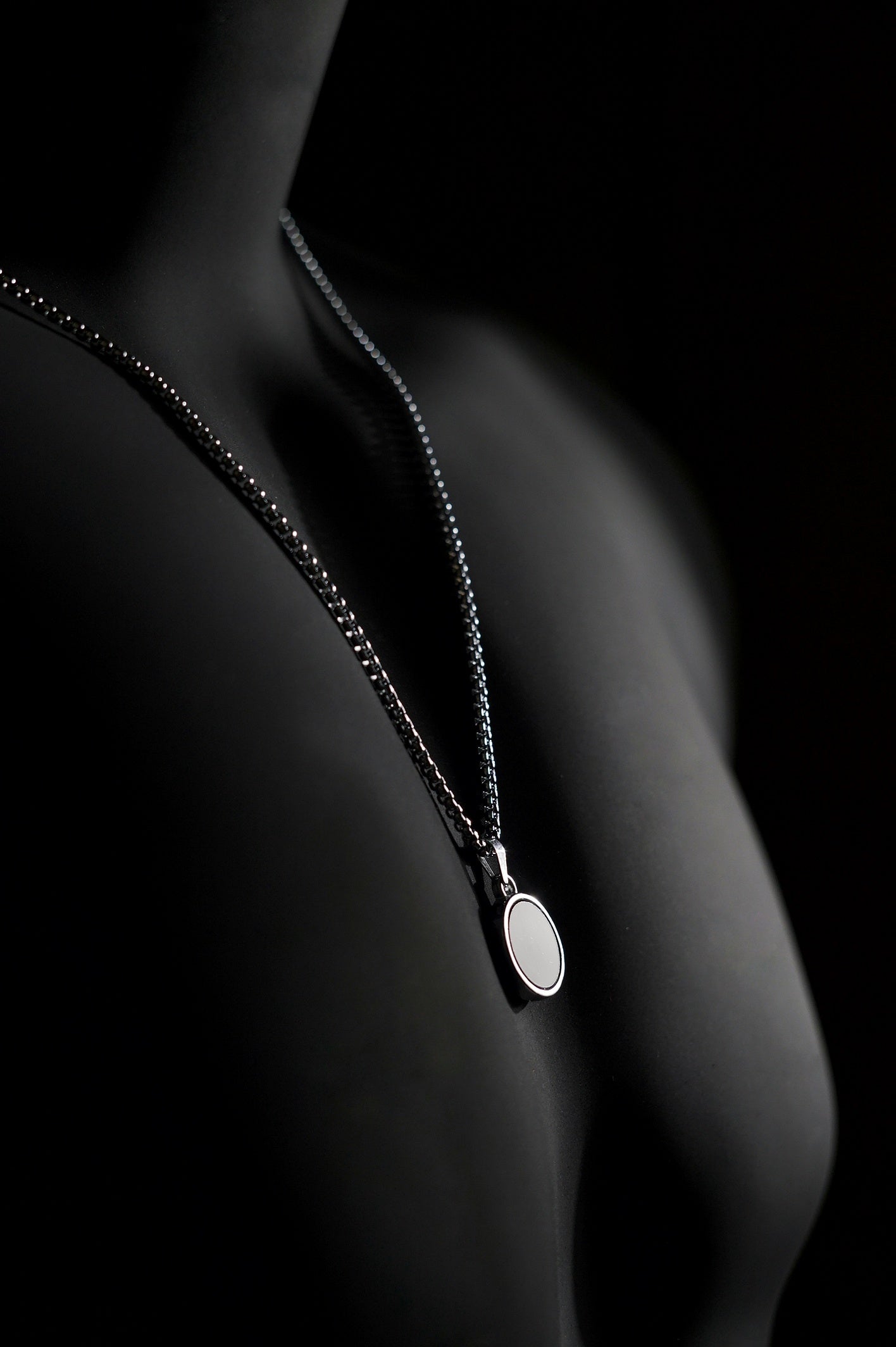 Necklace | Circular Ring Pendant | Men & Women | Anti-Tarnish Stainless Steel | Silver Finish | Minimalist Style | Statement Jewellery
