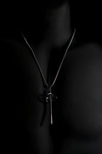 Necklace | Ring Cross Pendant | Men & Women | Anti-Tarnish Stainless Steel | Silver Finish | Modern Style | Statement Jewellery