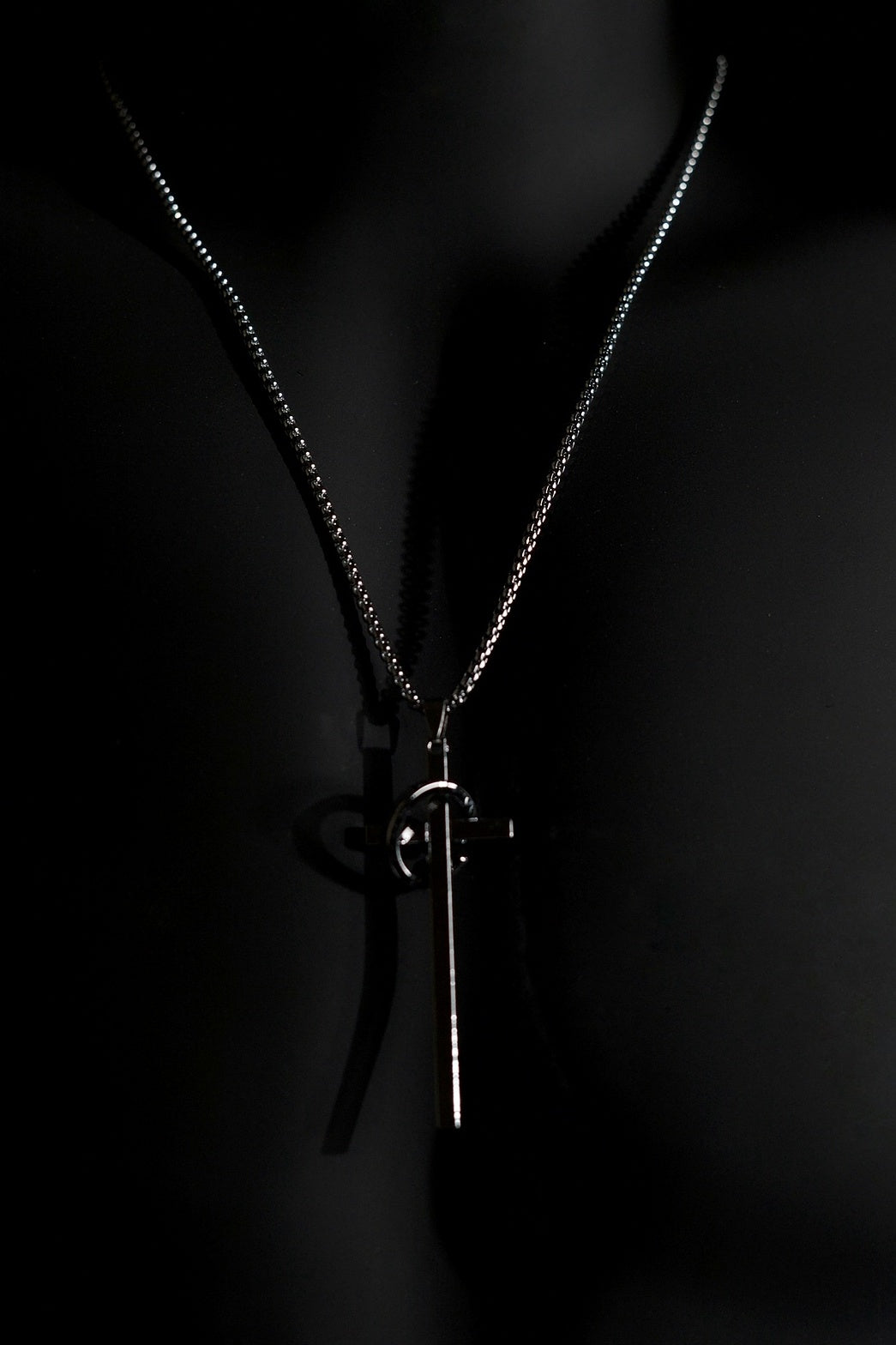 Necklace | Ring Cross Pendant | Men & Women | Anti-Tarnish Stainless Steel | Silver Finish | Modern Style | Statement Jewellery