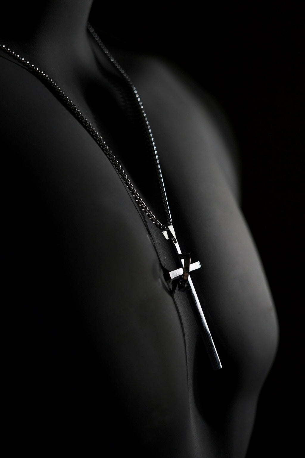 Necklace | Ring Cross Pendant | Men & Women | Anti-Tarnish Stainless Steel | Silver Finish | Modern Style | Statement Jewellery