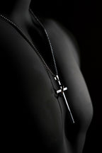 Necklace | Ring Cross Pendant | Men & Women | Anti-Tarnish Stainless Steel | Silver Finish | Modern Style | Statement Jewellery