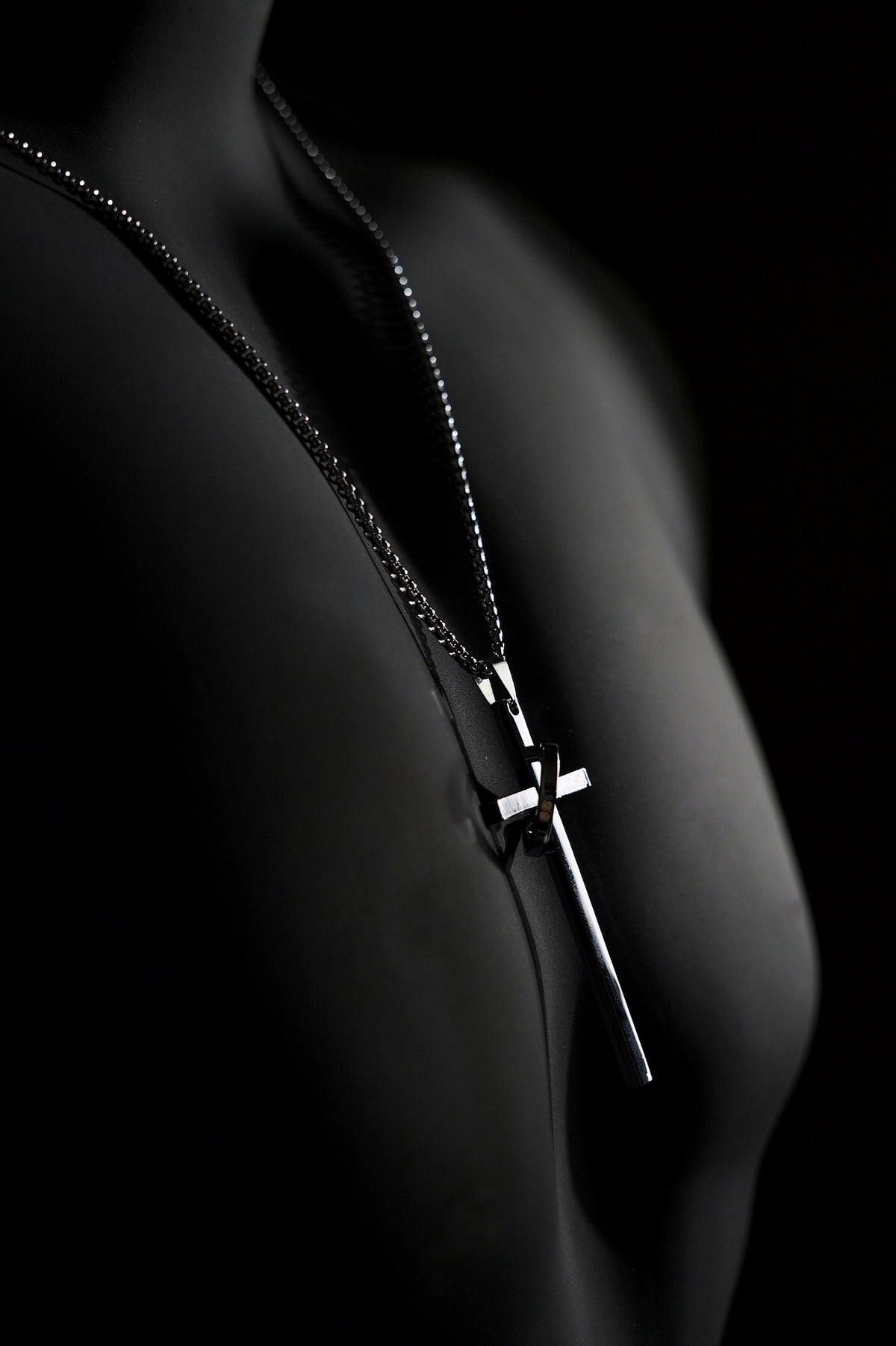 Necklace | Ring Cross Pendant | Men & Women | Anti-Tarnish Stainless Steel | Silver Finish | Modern Style | Statement Jewellery