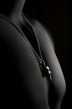 Necklace | Skeleton Hand Middle Finger Pendant | Men & Women | Anti-Tarnish Stainless Steel | Silver Finish | Gothic Style | Statement Jewellery