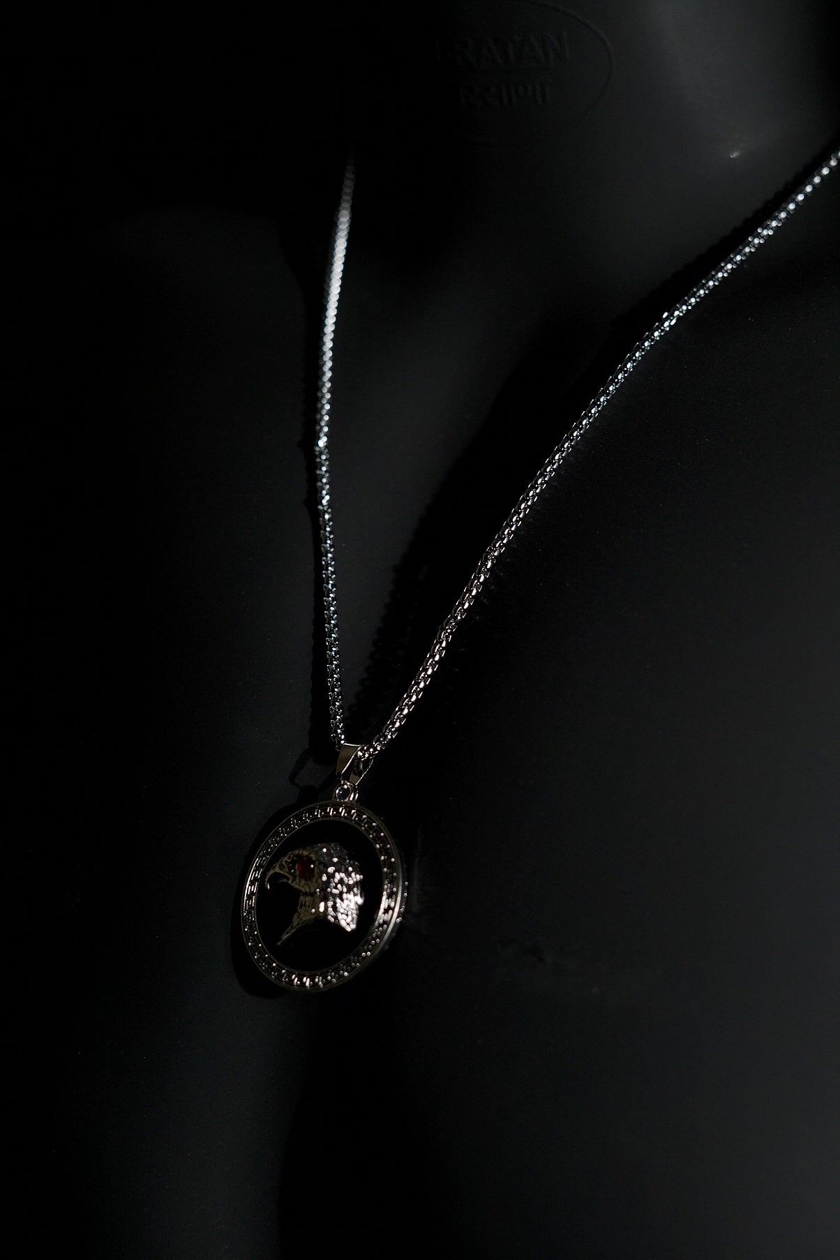 Necklace | Eagle Head Pendant | Men & Women | Anti-tarnish Stainless Steel | Silver Finish | Gothic Biker Style | Statement Jewellery