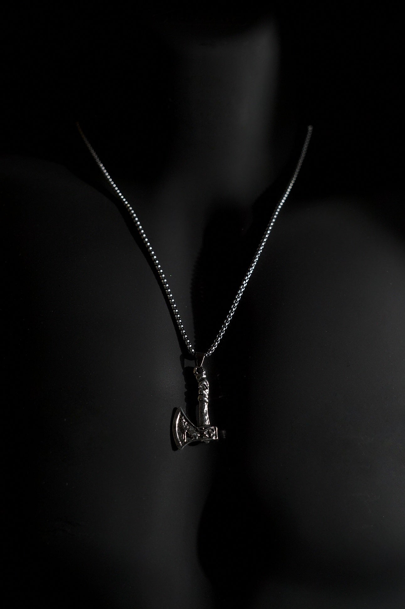 Necklace | Battle Axe Pendant | Men & Women | Anti-tarnish Stainless Steel | Silver Finish | Gothic Viking Style | Statement Jewellery