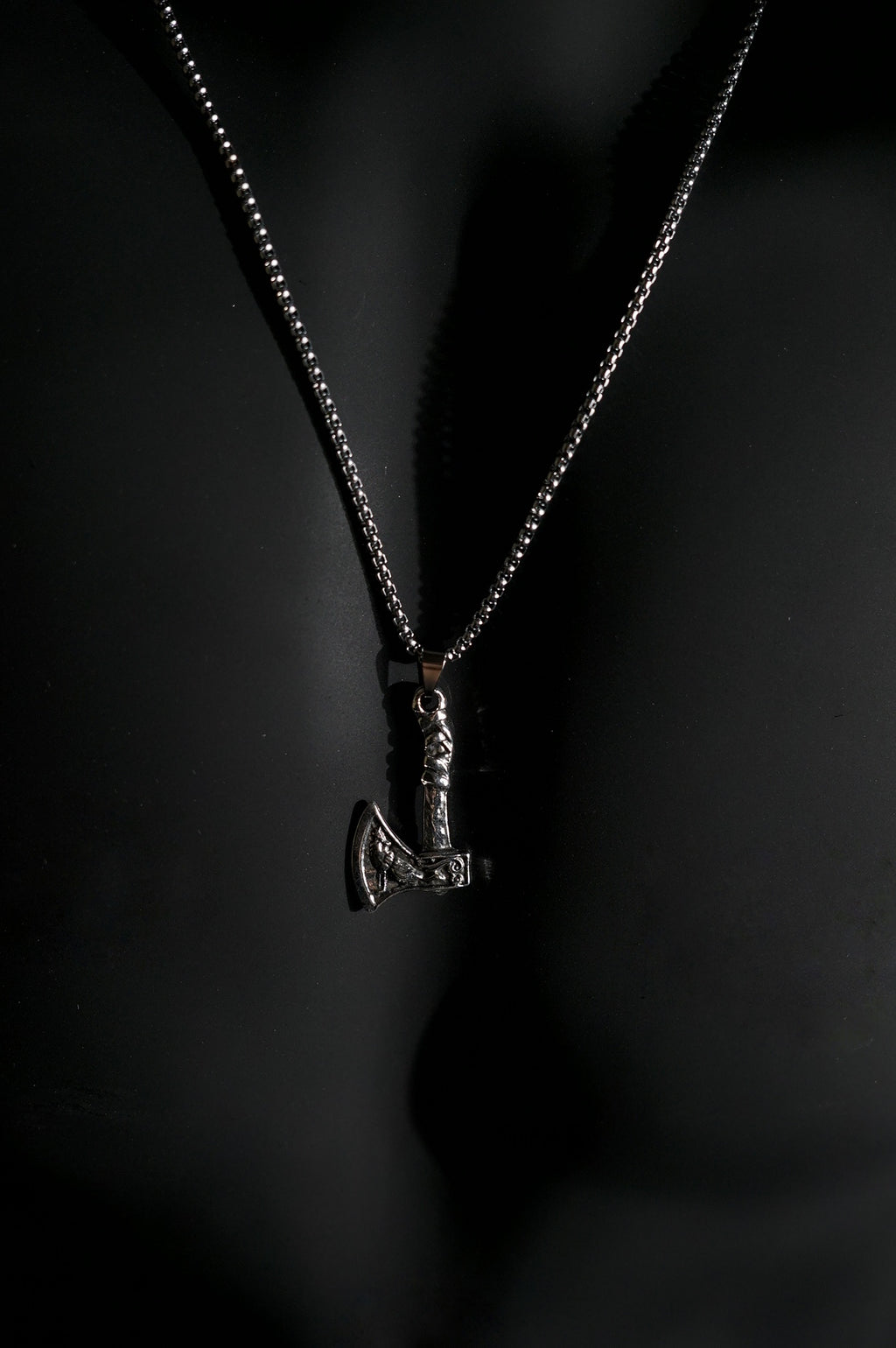 Necklace | Battle Axe Pendant | Men & Women | Anti-tarnish Stainless Steel | Silver Finish | Gothic Viking Style | Statement Jewellery