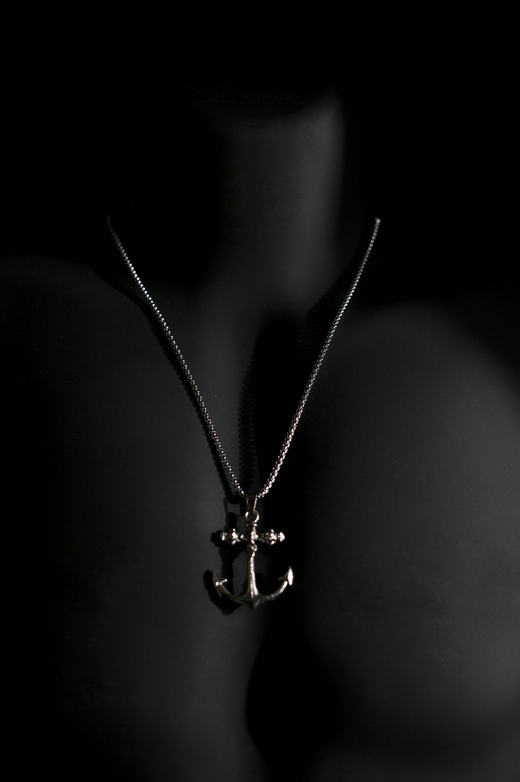 Necklace | Anchor Pendant | Men & Women | Anti-tarnish Stainless Steel | Silver Finish | Nautical Gothic Style | Statement Jewellery