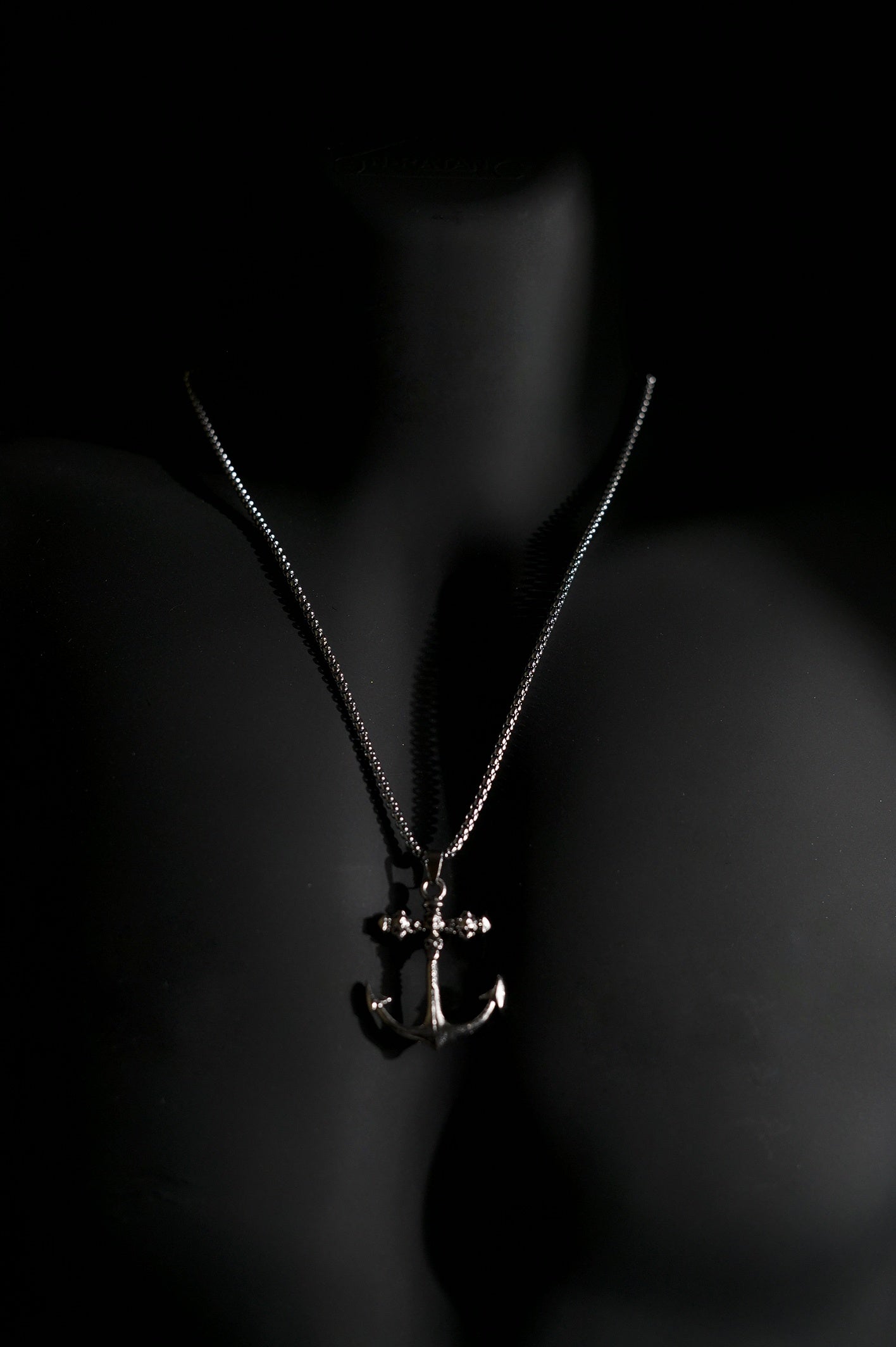 Necklace | Anchor Pendant | Men & Women | Anti-tarnish Stainless Steel | Silver Finish | Nautical Gothic Style | Statement Jewellery