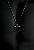 Necklace | Anchor Pendant | Men & Women | Anti-tarnish Stainless Steel | Silver Finish | Nautical Gothic Style | Statement Jewellery