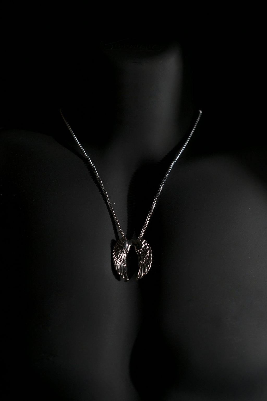 Necklace | Angel Wings Pendant | Men & Women | Anti-tarnish Stainless Steel | Silver Finish | Gothic Style | Statement Jewellery