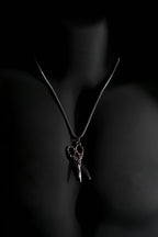 Necklace | Scissor Heart Pendant | Men & Women | Anti-tarnish Stainless Steel | Silver Finish | Gothic Style | Statement Jewellery