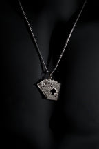 Necklace | Playing Cards Pendant | Men & Women | Anti-tarnish Stainless Steel | Silver Finish | Poker Cards Design | Statement Jewellery