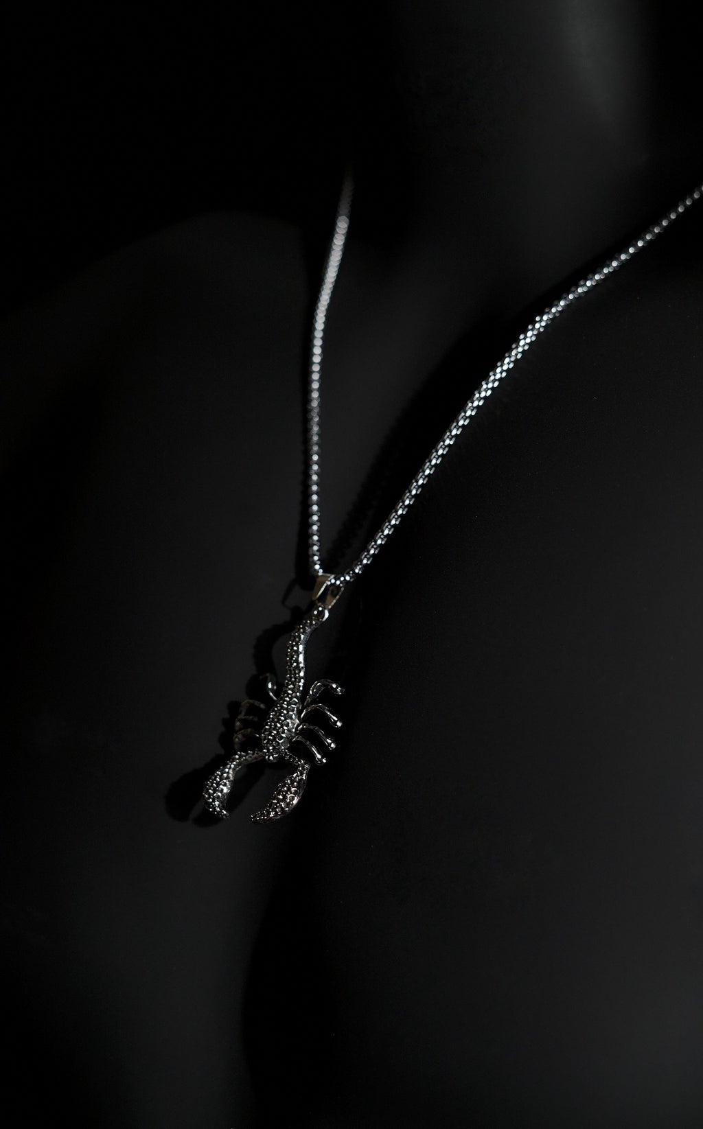 Necklace | Scorpion Pendant | Men & Women | Anti-tarnish Stainless Steel | Silver Finish | Gothic Design | Statement Jewellery