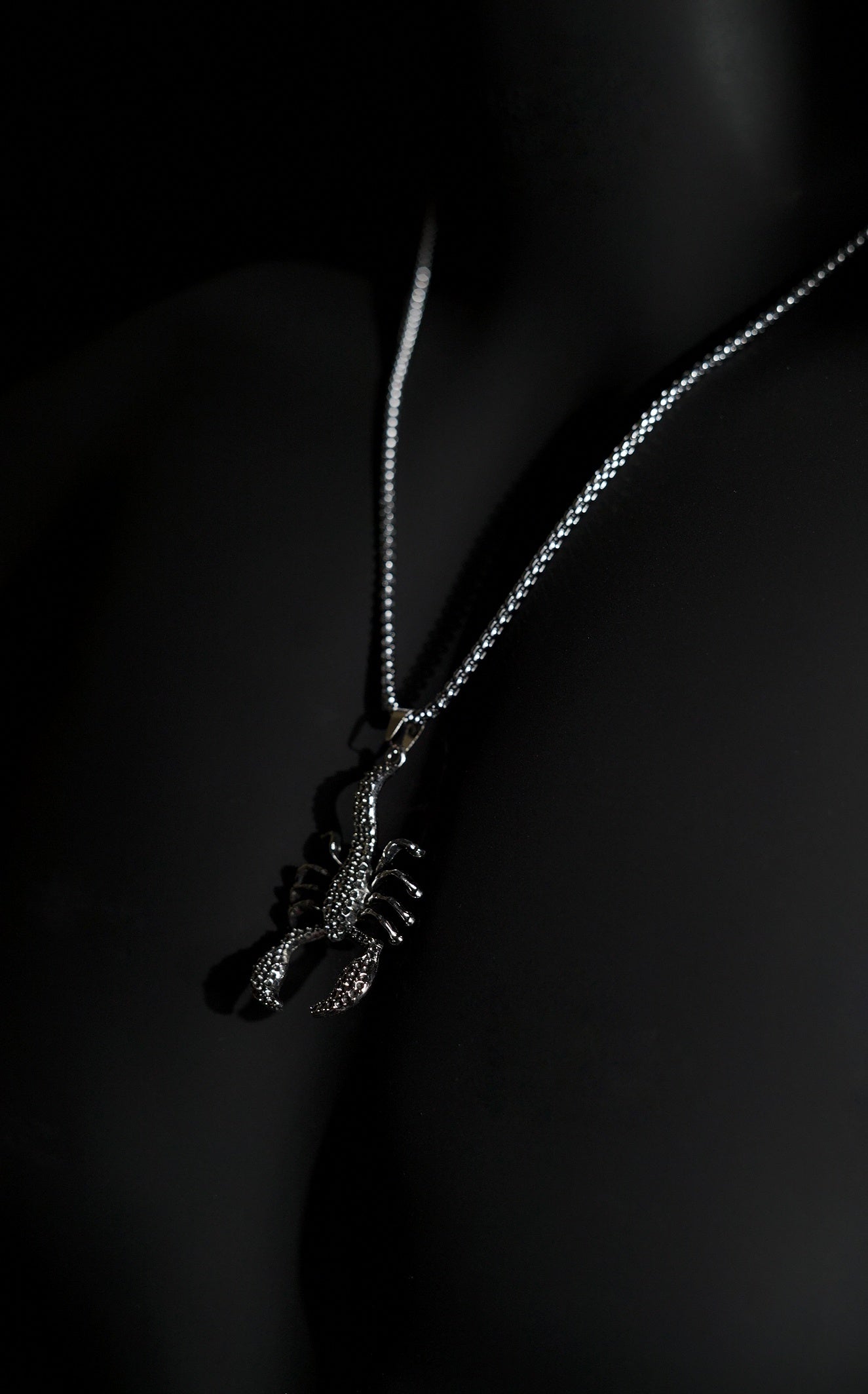 Necklace | Scorpion Pendant | Men & Women | Anti-tarnish Stainless Steel | Silver Finish | Gothic Design | Statement Jewellery