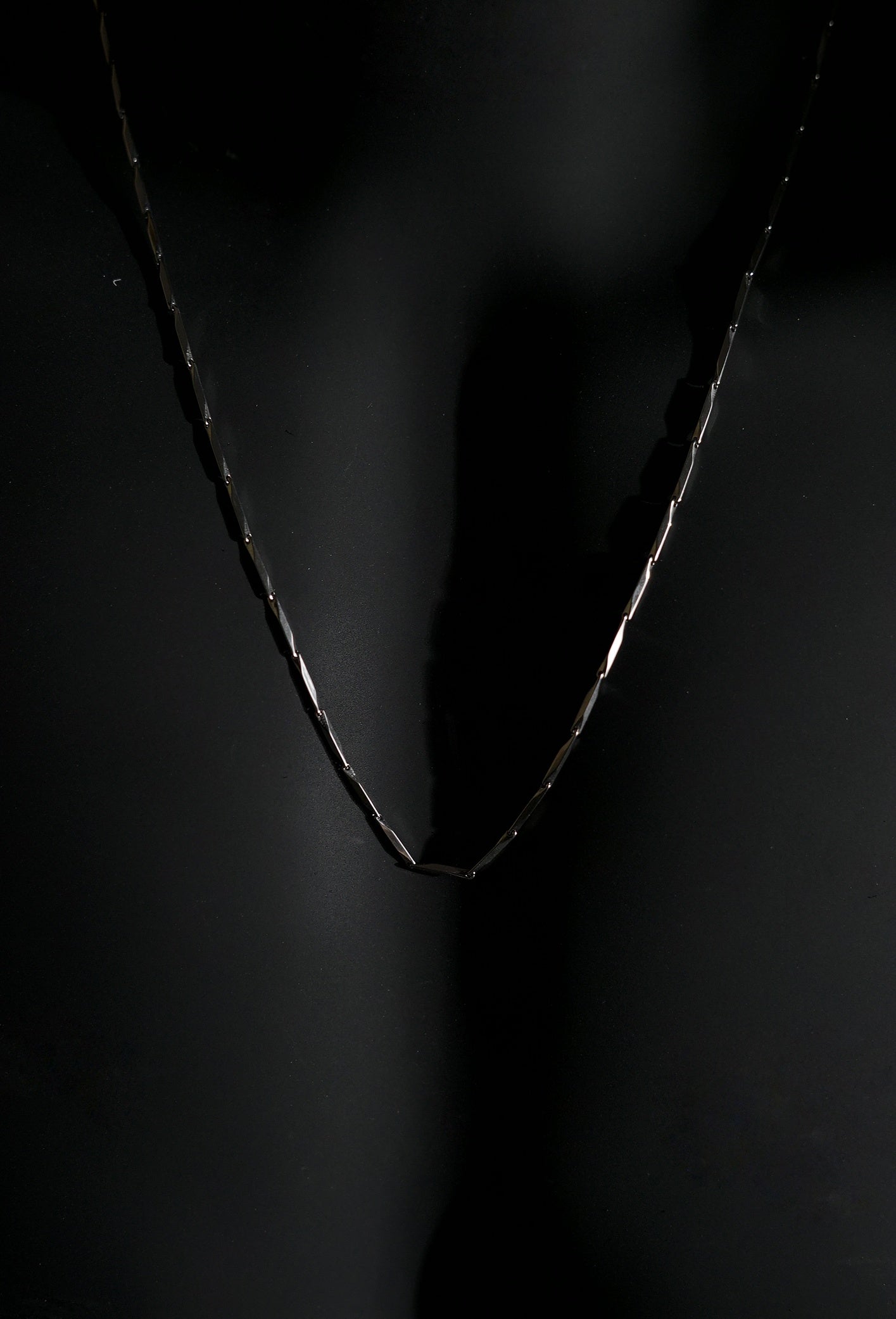 Necklace | Rice Chain | Men & Women | Anti-tarnish Stainless Steel | Silver Finish | Gothic Design | Statement Jewellery