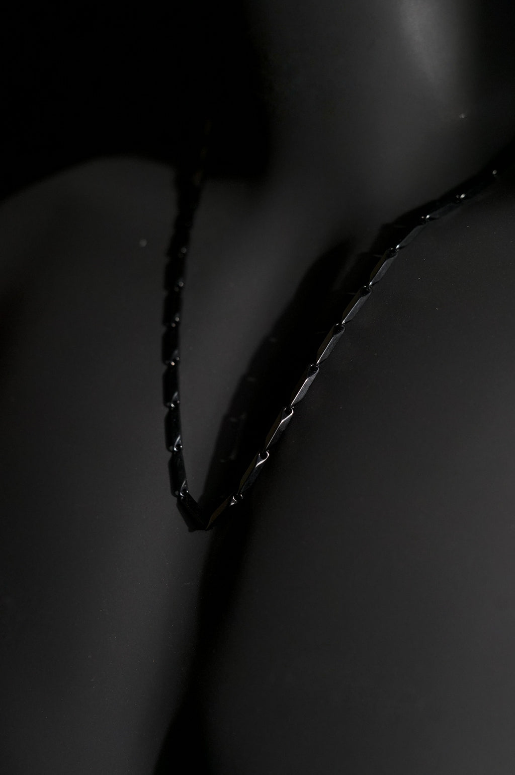 Necklace | Rice Chain | Men & Women | Anti-tarnish Stainless Steel | Black Finish | Minimalist Design | Statement Jewellery
