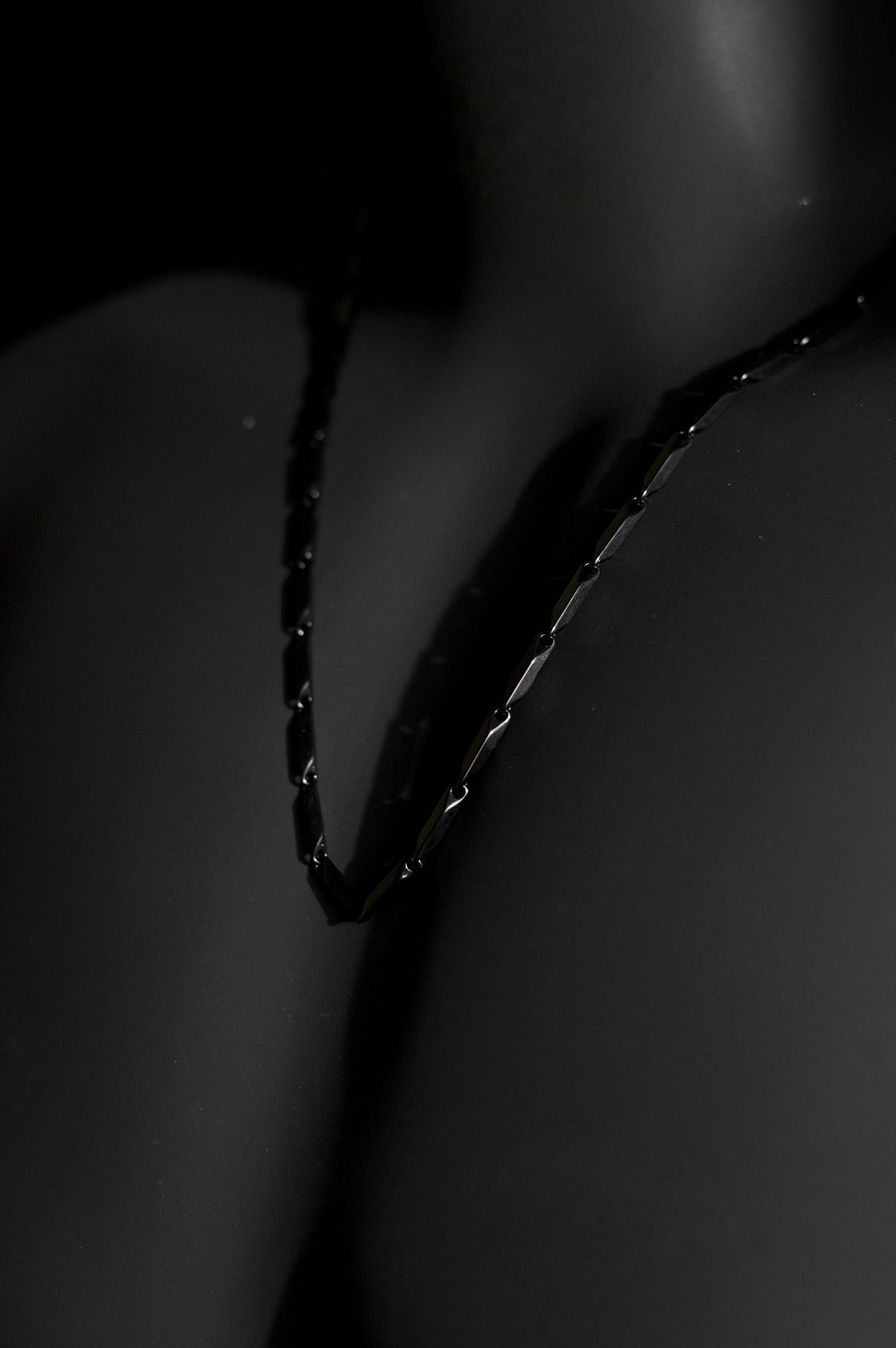 Necklace | Rice Chain | Men & Women | Anti-tarnish Stainless Steel | Black Finish | Minimalist Design | Statement Jewellery