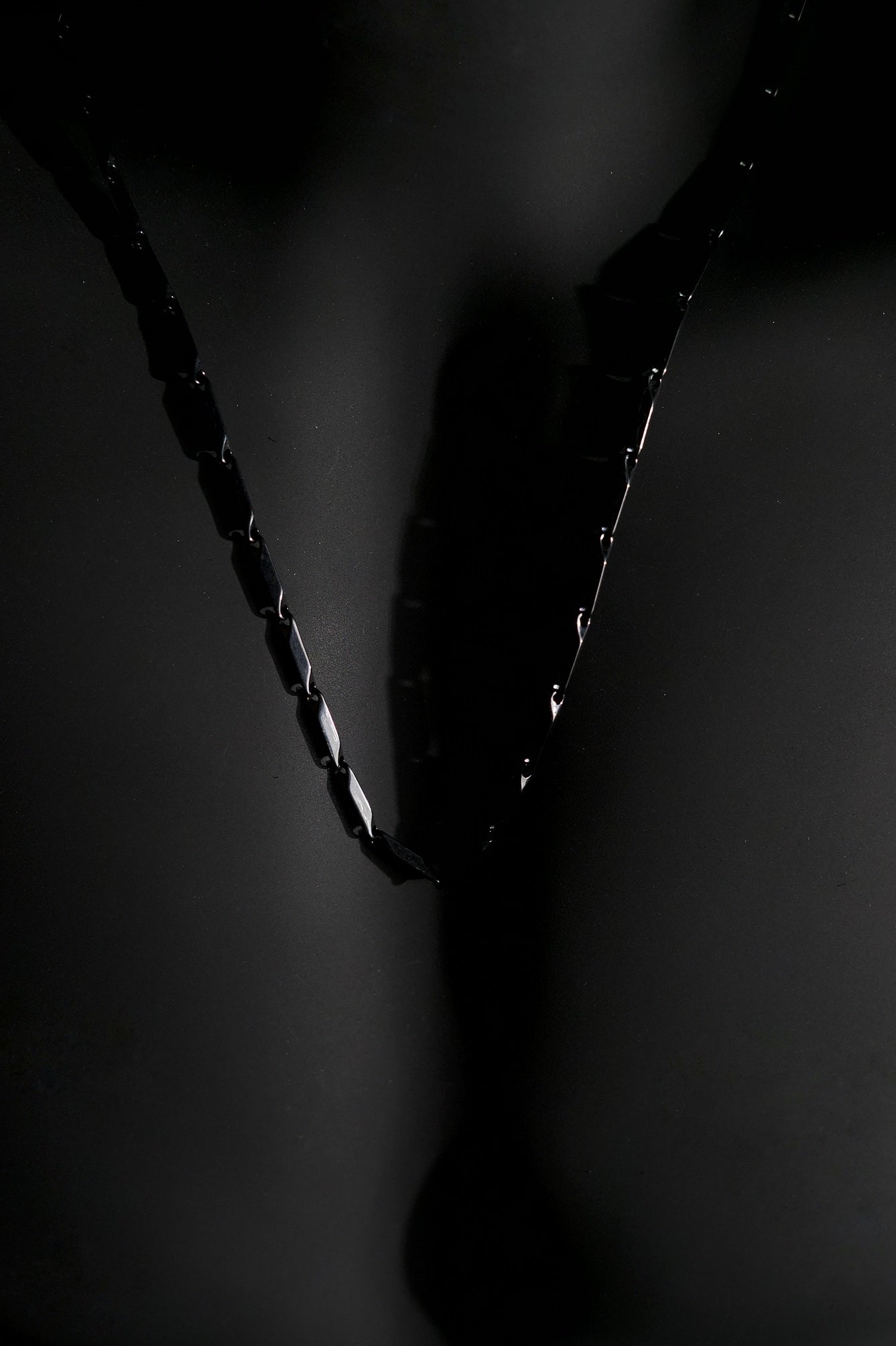 Necklace | Rice Chain | Men & Women | Anti-tarnish Stainless Steel | Black Finish | Minimalist Design | Statement Jewellery