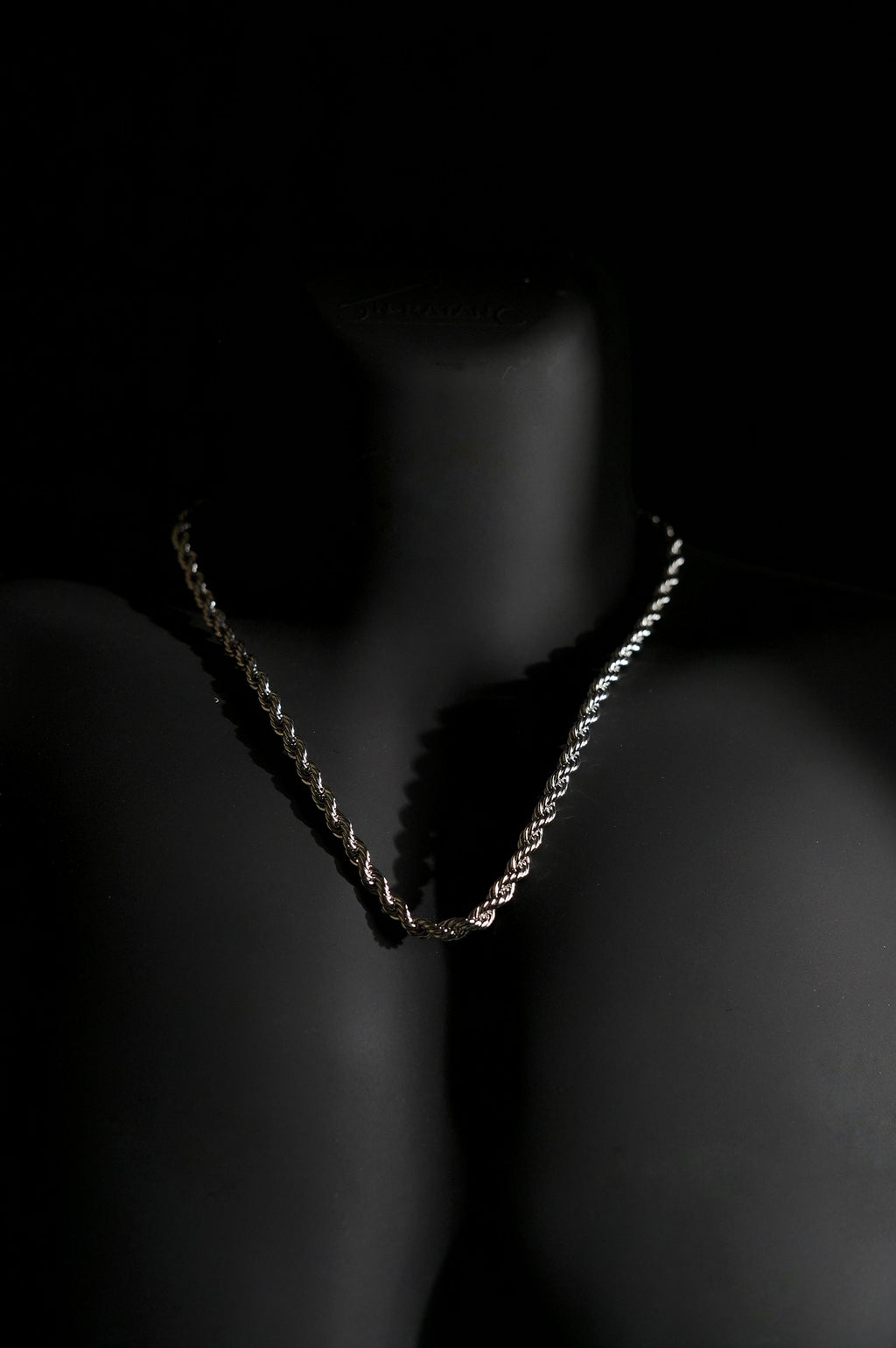 Necklace | Twisted Rope Chain | Men & Women | Anti-Tarnish Stainless Steel | Silver Finish | Classic Design | Statement Jewellery
