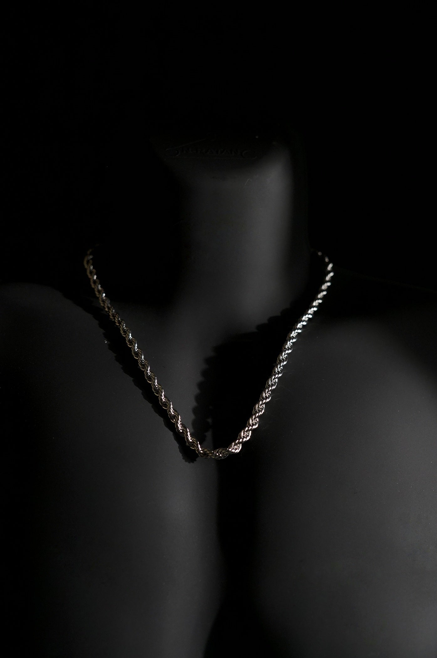 Necklace | Twisted Rope Chain | Men & Women | Anti-Tarnish Stainless Steel | Silver Finish | Classic Design | Statement Jewellery