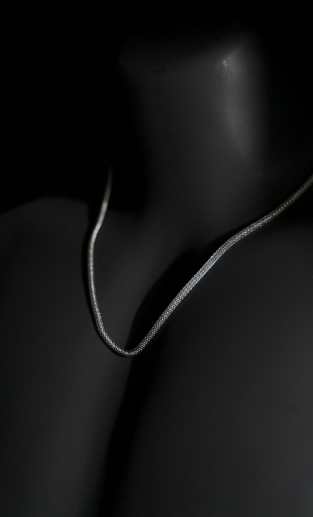 Necklace | Rounded Snake Chain | Men & Women | Anti-tarnish Stainless Steel | Silver Finish | Minimalist Style | Statement Jewellery