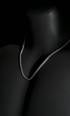 Necklace | Rounded Snake Chain | Men & Women | Anti-tarnish Stainless Steel | Silver Finish | Minimalist Style | Statement Jewellery