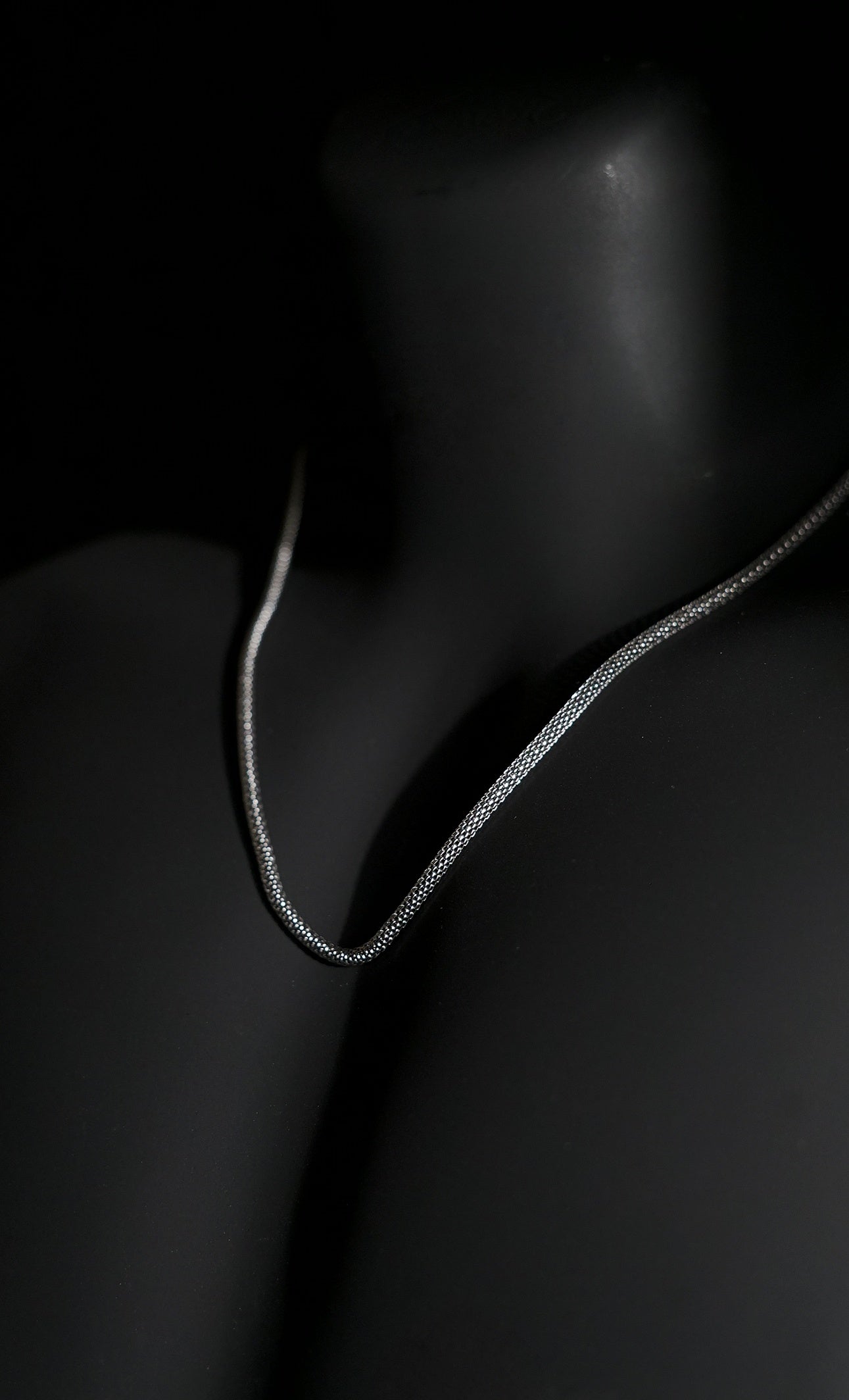 Necklace | Rounded Snake Chain | Men & Women | Anti-tarnish Stainless Steel | Silver Finish | Minimalist Style | Statement Jewellery