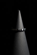 Bracelet | Double Strand | Greek Key Beads | Textured Barrel Charms | Men & Women | Stainless Steel | Black Finish | Minimalist Statement Style