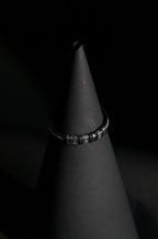 Bracelet | Double Strand | Greek Key Beads | Textured Barrel Charms | Men & Women | Stainless Steel | Black Finish | Minimalist Statement Style