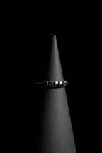 Bracelet | Double Strand | Segmented Barrel Beads | Geometric Accent Details | Men & Women | Stainless Steel | Black Finish | Minimalist Statement Style