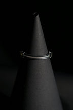 Bracelet | Double Strand | Segmented Barrel Beads | Geometric Accent Details | Men & Women | Stainless Steel | Black Finish | Minimalist Statement Style