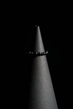 Bracelet | Single Strand | Round Beads | Black Beads with Faceted Accent Beads | Men & Women | Beaded Design | Black Finish | Minimalist Style