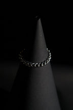 Bracelet | Single Strand | Cuban Link | Metallic Silver Chain | Men & Women | Chain Link Design | Polished Finish | Minimalist Style