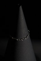 Bracelet | Single Strand | Geometric Charm | Metallic Silver Chain with Diamond-Rhombus Charm | Men & Women | Chain Link Design | Polished Finish | Minimalist Style