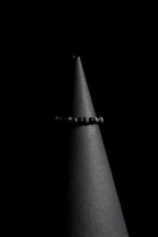 Bracelet | Single Strand | Round Beads | Black Onyx Beads with Lava Rock & Snowflake Obsidian Accent Beads | Men & Women | Beaded Design | Textured & Polished Finish | Minimalist Style