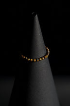 Bracelet | Single Strand | Round Beads | Natural Tiger's Eye Gemstone Beads | Men & Women | Beaded Design | Polished Finish | Classic Earthy Style