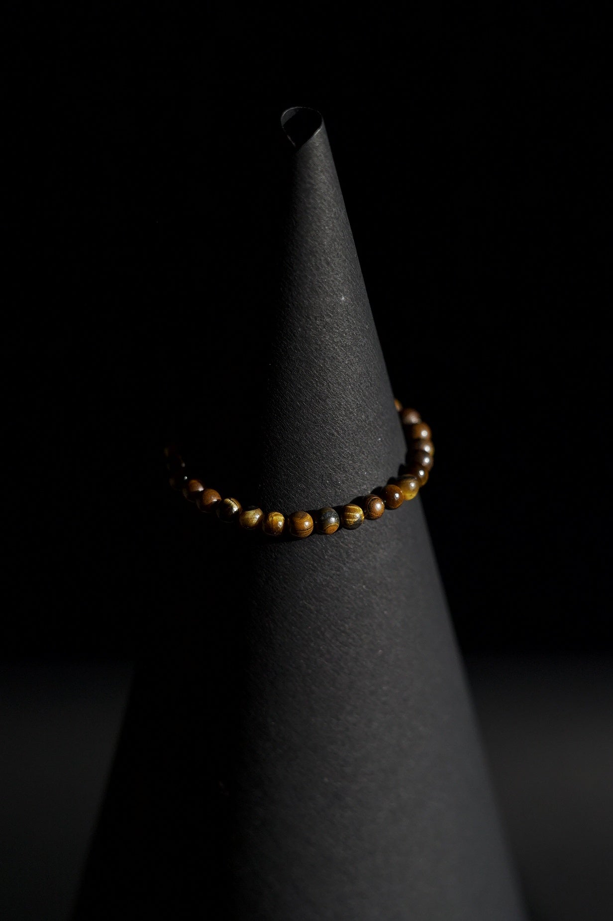 Bracelet | Single Strand | Round Beads | Natural Tiger's Eye Gemstone Beads | Men & Women | Beaded Design | Polished Finish | Classic Earthy Style