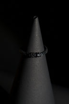 Bracelet | Single Strand | Woven Braided Cord | Black Braided Leather-Look Cord with Dual Black Skull Clasp-Accent | Men & Women | Braided Design | Matte Black Finish | Gothic & Edgy Style