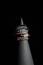 Bracelet Set | Multi-Piece Stack | Braided & Beaded | Leather, Cords & Beads with Believe Plaque & Wing Charms | Men & Women | Layered Design | Textured Leather | Bohemian & Rustic Style