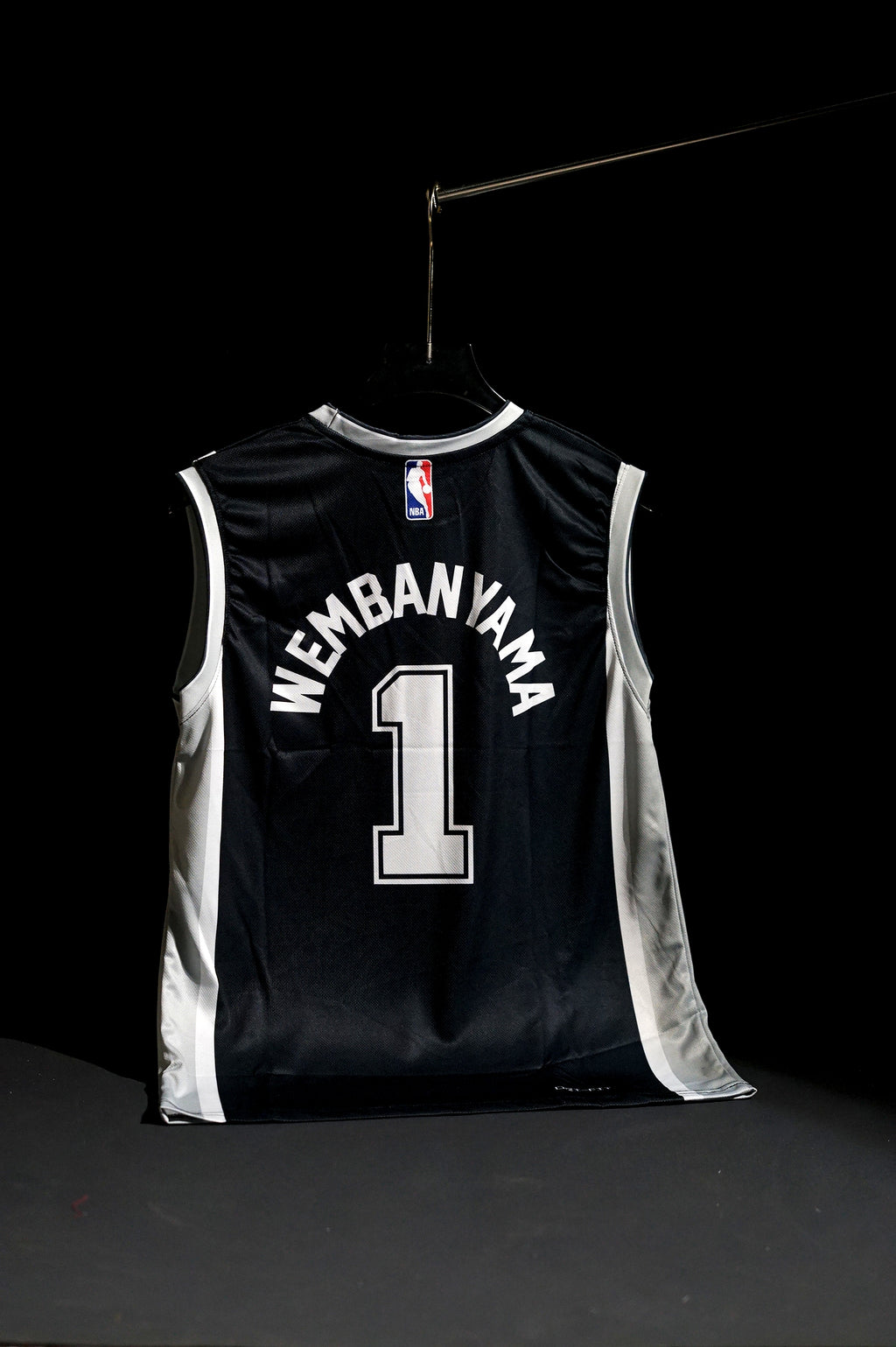 NBA | San Antonio Spurs | VICTOR WEMBANYAMA #1 | 2026 | Icon Edition | Black | Latest Design | Sleeveless Kit
